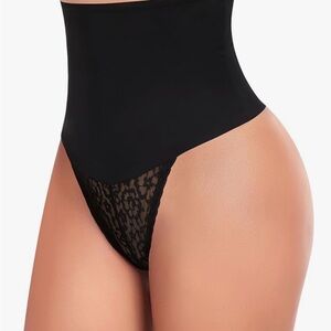 High-Waisted Shapewear Thong Panty. 2X